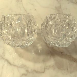 Tiffany & Co Crystal candle holders - set of 2